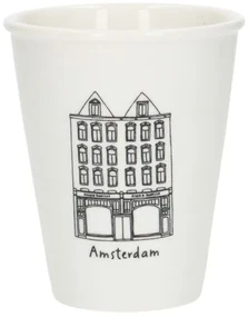Gevel mok, Amsterdam Bilderdijk, porselein, 200 ml