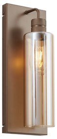 Hotel Chique wandlamp donker brons met amber glas - Stavelot