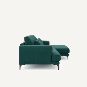 Hoekbank met rechts XL longchair, in Jasper-stof, MARSILE