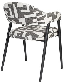Dutchbone Miyo Design Eetkamerstoel Zwart Wit