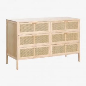 120x40 Cm Ladekast Van Rotan En Hout Reyna Houtbruin - Sklum