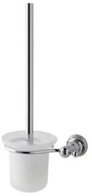 Eastbrook Rockingham messing glazen toiletborstel houder chroom