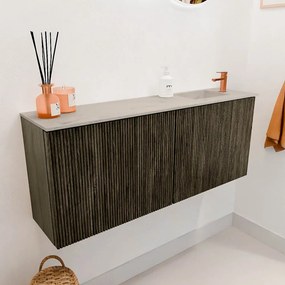 Mondiaz Joya DLux 100cm toiletmeubel shadow met wastafel faye rechts 1 kraangat opalo