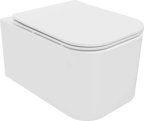 Mexen Elis wc-pot Rimless met langzaam sluitende slanke zitting, duroplast, wit glans - 30910600