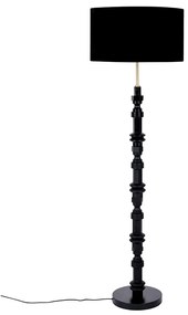 Zuiver Totem Vintage Vloerlamp Zwart Met Fluweel