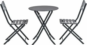 Garden Impressions Pisa bistro tuinset 3-delig - donker grijs