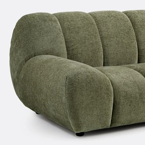 Rechte hoekbank, dik fluweel, Nuria