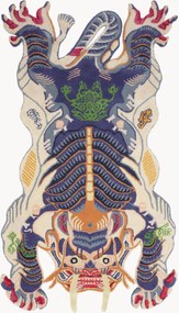 Handgetuft wollen vloerkleed Dragon