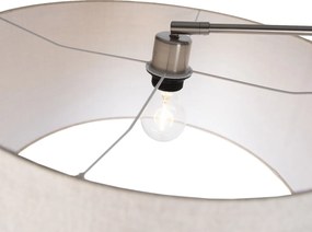 Vloerlamp staal met kap lichtgrijs 50cm - Editor