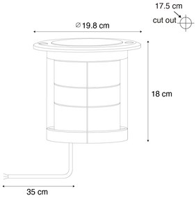 Buitenlamp Moderne grondspot staal 3-lichts IP65 - Tribus Modern GU10 IP65 Buitenverlichting