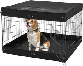 VEVOR Hondenren, 4-pack panelen van 610 x 910 mm, opvouwbare metalen puppyren, hondenhek met deur, bovenklep en vloermat, ren voor honden, katten en andere kleine dieren
