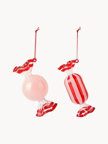 Handgemaakte kerstboomhanger Candy, set van 2