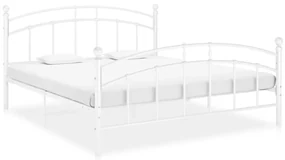 vidaXL Bedframe metaal wit 160x200 cm