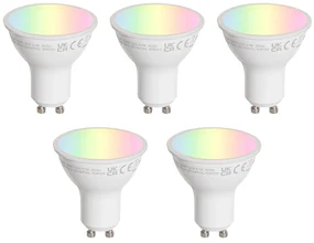 Set van 5 GU10 50mm LED lampen helder 4.7W 400 lm 2200-2400K