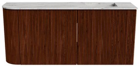 Mondiaz Joya DLux 90cm toiletmeubel ronding links ruby met wastafel faye rechts 1 kraangat glace
