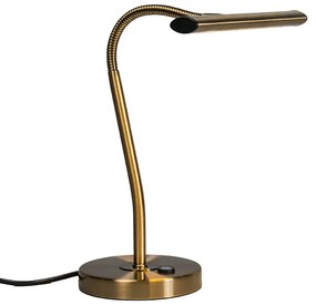 Art Deco tafellamp met dimmer brons incl. LED - Tableau Design, Industriele / Industrie / Industrial, Modern Binnenverlichting Lamp