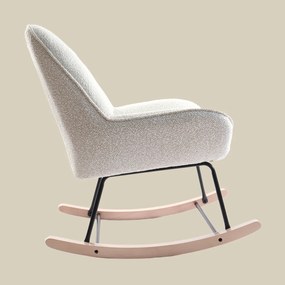 Schommelstoel Beige Stof