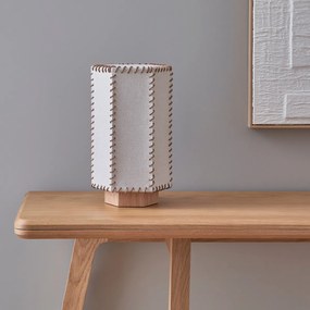 Tafellamp in eiken en linnen, SIXTA