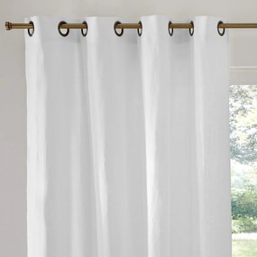 Gordijn in gewassen linnen met oogjes Onega