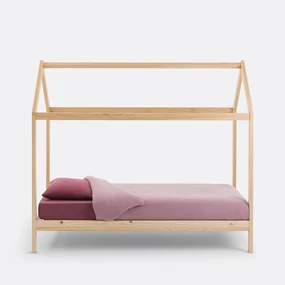 Caban bed in massief dennenhout, Archi