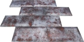 Zelfklevende Mozaïektegels Metaal | Subway 3D Grijs | 30,5×30,5 cm | Keuken, Bad &amp; WC