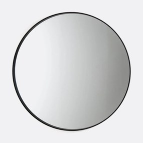 Zwarte ronde spiegel Ø120 cm, Alaria