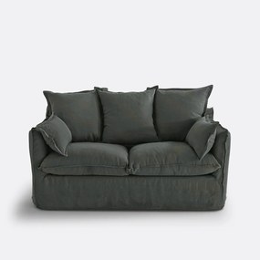 Bankhoes in gekreukt linnen Odna