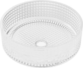 Mexen Lira glazen opzetwastafel 37 x 37 cm, transparant - 24053700