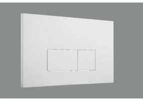 Qeramiq Push kunststof drukplaat glans wit met vierkante knoppen voor o.a. UP320 inbouwreservoir