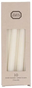 Kaarsjes smal, wit, 17 cm, 10 stuks