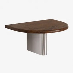 Drijvend Nachtkastje 40x30 Cm Mayeli Donkerbruin Hout - Sklum
