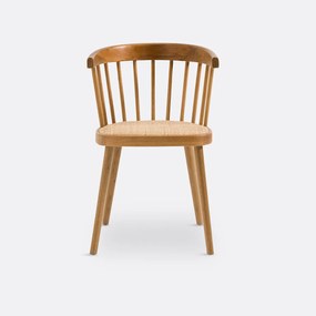 Tafelfauteuil in eik/rotan Portman
