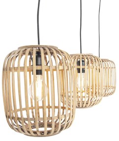 Landelijke hanglamp rotan 3-lichts - Manila