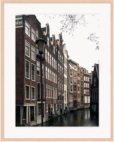 Ingelijste digitale print Amsterdam City Center