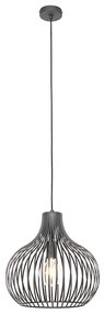 Moderne hanglamp zwart 38 cm - Saffira Modern E27 rond Binnenverlichting Lamp