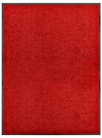 vidaXL Deurmat wasbaar 90x120 cm rood