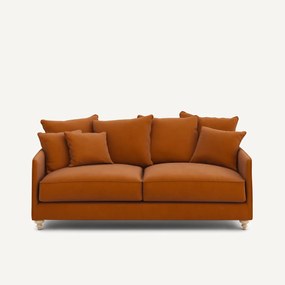 3-zits slaapbank van linnen fluweel, LAZARE