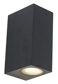 Buitenlamp Set van 3 smart wandlampen zwart 2-lichts IP44 - Baleno Modern GU10 IP44 Buitenverlichting