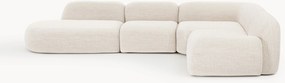 Modulaire bouclé XL hoekbank Wolke met chaise longue