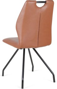 Eetkamerstoel - Carlos - leer Vintage cognac