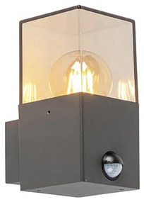 Denmark Buitenwandlamp antraciet met bewegingsmelder IP44 Modern E27 IP44 Buitenverlichting