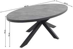 Hartman Sophie Element/Silva 240x115 cm. ovale tuinset - 7-delig