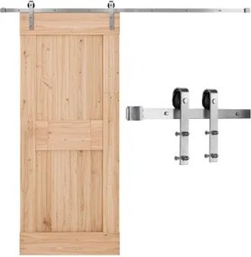 VEVOR Schuifdeursysteem 2,44 m, schuifdeurbeslag, draagvermogen 150 kg, compatibel met 107 tot 122 cm breedte en 34,92 tot 44,45 mm dikte, duurzame rail en J-vormige rol