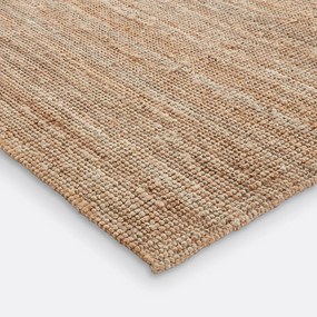 Rechthoekig vloerkleed in jute, Aftas