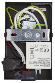 Moderne wandlamp zwart met donker brons verstelbaar met USB-C - Croft