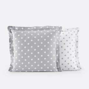 Kussensloop in flanel met stippenprint, Clarisse