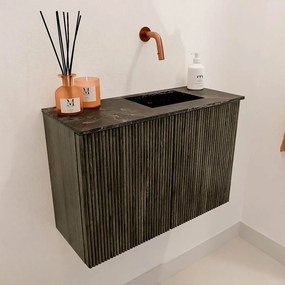 Mondiaz Joya DLux 60cm toiletmeubel shadow met wastafel faye rechts zonder kraangat lava