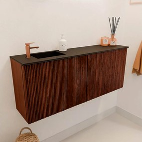 Mondiaz Joya 100cm toiletmeubel ruby met wastafel faye links 1 kraangat urban