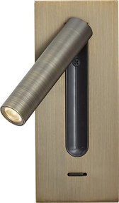 Set van 2 moderne wandlampen donkerbrons incl. LED - Plaza