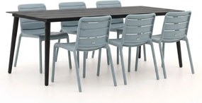 Diningset Forza | 6 personen aluminium | Tuinset stapelbaar | 7-delig | Kees Smit Tuinmeubelen